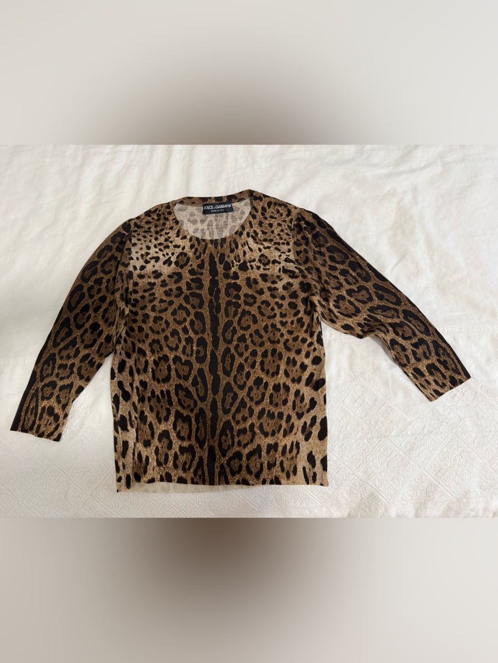 Dolce And Gabbana Leopard knit top IT 38/ XS